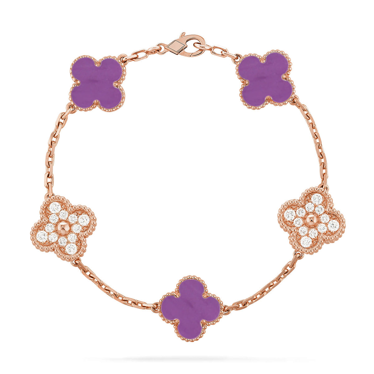 [⭐Glow Muse] CLOVER 5 MOTIF VIOLET BRACELET COLLECTION