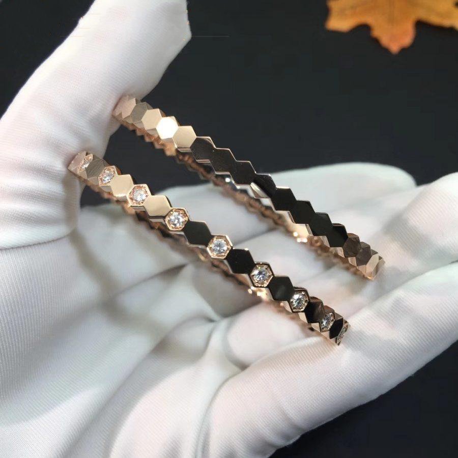 [Glow Muse]BEE LOVE PINK GOLD DIAMOND BRACELET