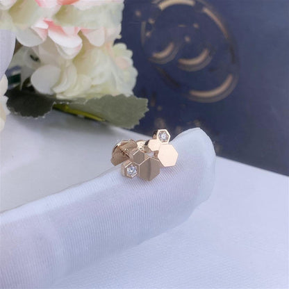 [Glow Muse]BEE LOVE PINK GOLD DIAMOND EARRINGS