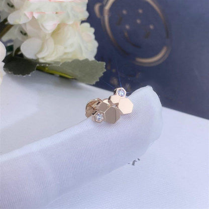 [Glow Muse]BEE LOVE PINK GOLD DIAMOND EARRINGS