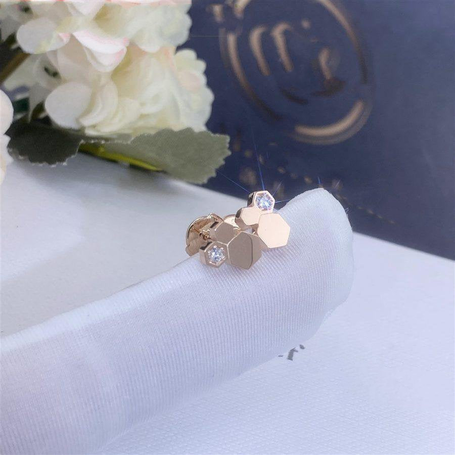 [Glow Muse]BEE LOVE PINK GOLD DIAMOND EARRINGS