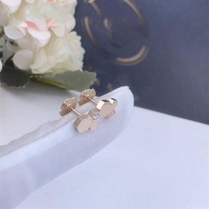 [Glow Muse]BEE LOVE PINK GOLD DIAMOND EARRINGS