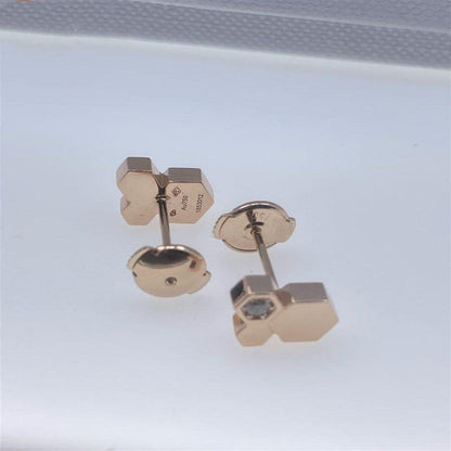 [Glow Muse]BEE LOVE PINK GOLD DIAMOND EARRINGS