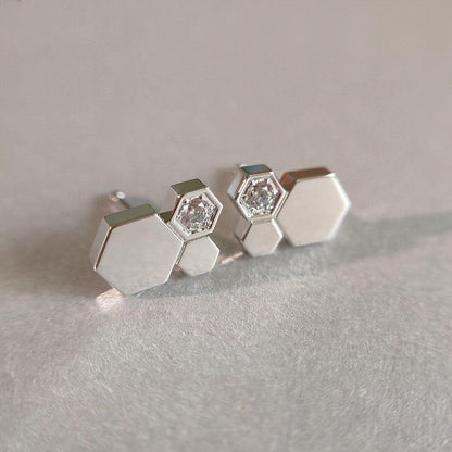 [Glow Muse]BEE LOVE SILVER DIAMOND EARRINGS