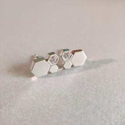 [Glow Muse]BEE LOVE SILVER DIAMOND EARRINGS