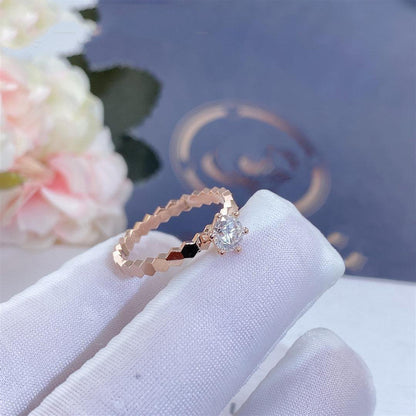 [Glow Muse]BEE LOVE RING PINK GOLD 1 DIAMOND