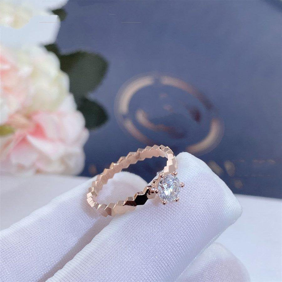 [Glow Muse]BEE LOVE RING PINK GOLD 1 DIAMOND