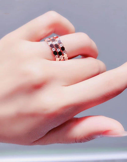 [Glow Muse]BEE LOVE RING PINK GOLD DIAMOND