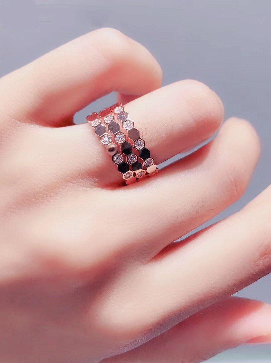 [Glow Muse]BEE LOVE RING PINK GOLD DIAMOND