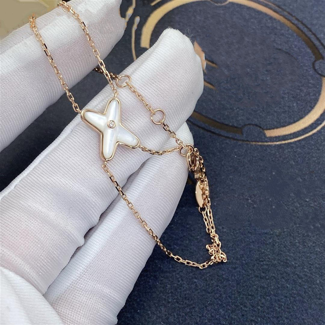 [Glow Muse]JEUX BRACELET WHITE MOP PINK GOLD 1 DIAMOND