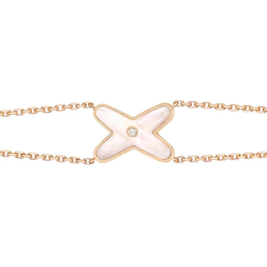 [Glow Muse]JEUX BRACELET WHITE MOP PINK GOLD 1 DIAMOND