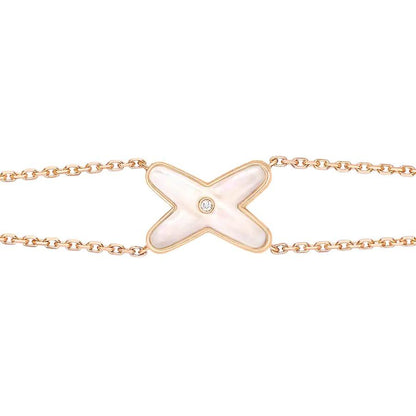 [Glow Muse]JEUX BRACELET WHITE MOP PINK GOLD 1 DIAMOND