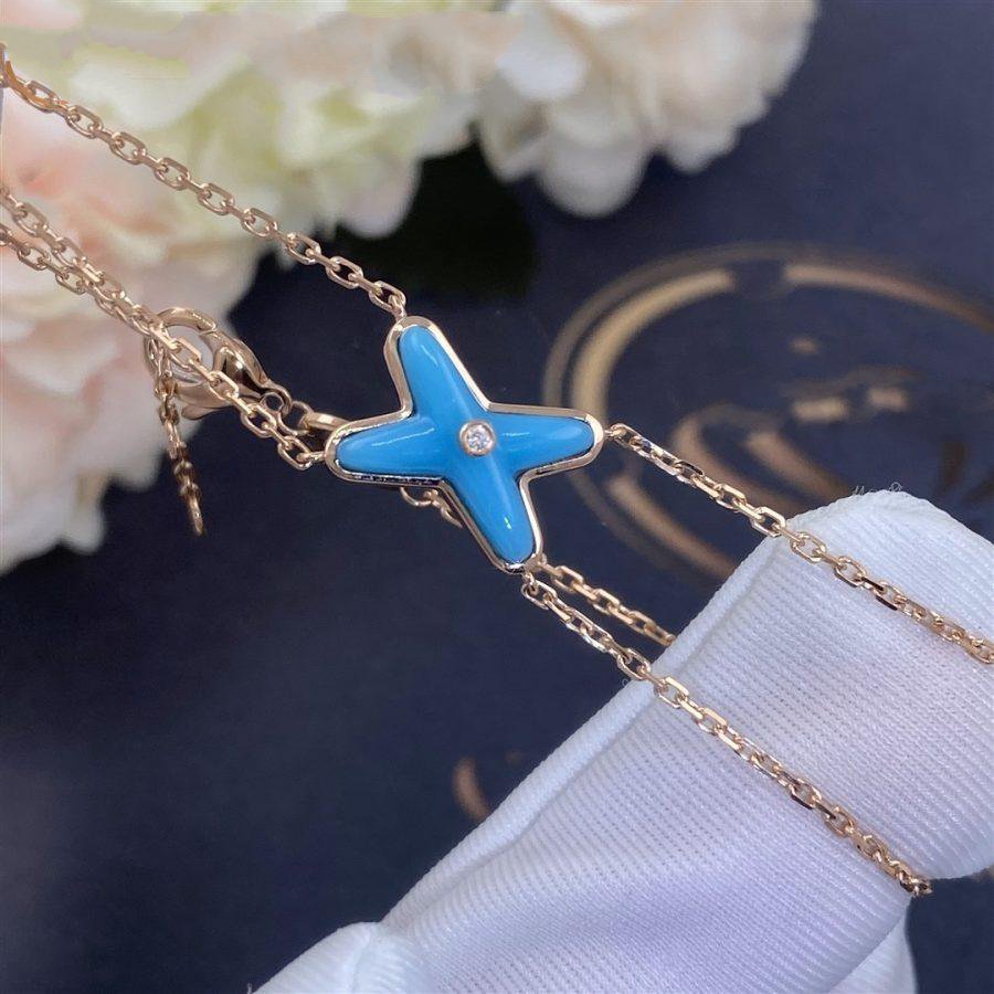 [Glow Muse]JEUX BRACELET TURQUOISE PINK GOLD 1 DIAMOND