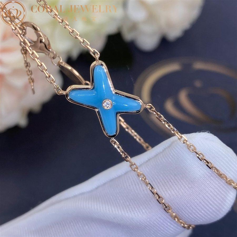 [Glow Muse]JEUX BRACELET TURQUOISE PINK GOLD 1 DIAMOND