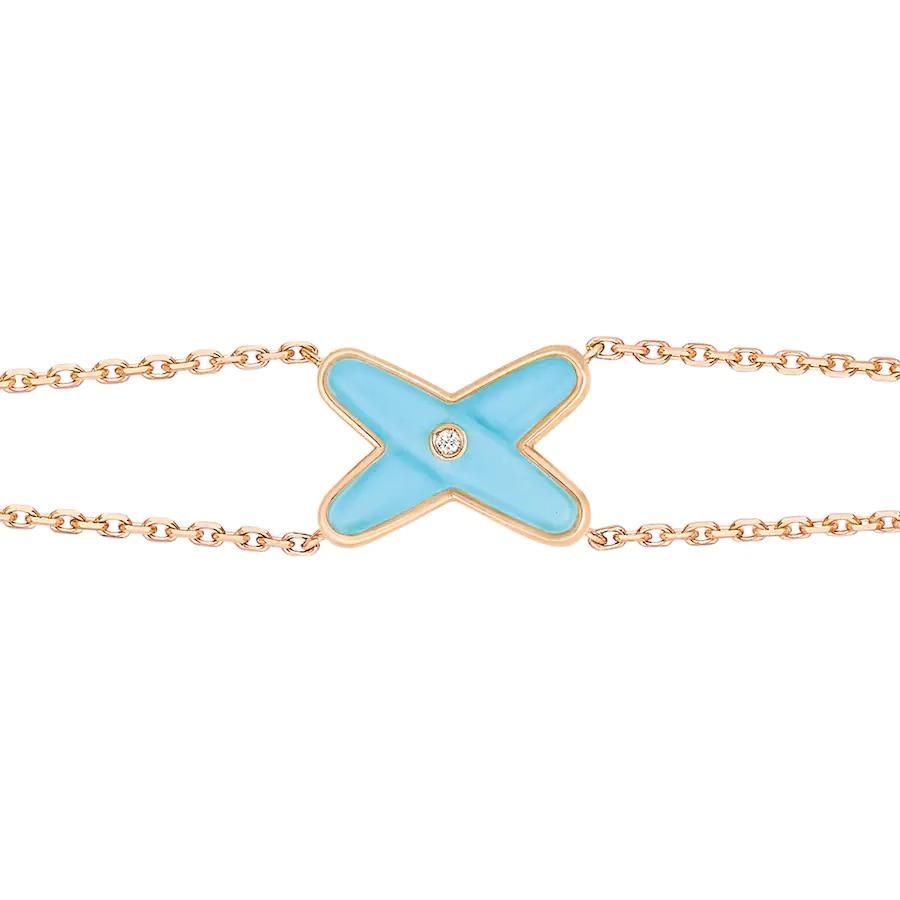 [Glow Muse]JEUX BRACELET TURQUOISE PINK GOLD 1 DIAMOND