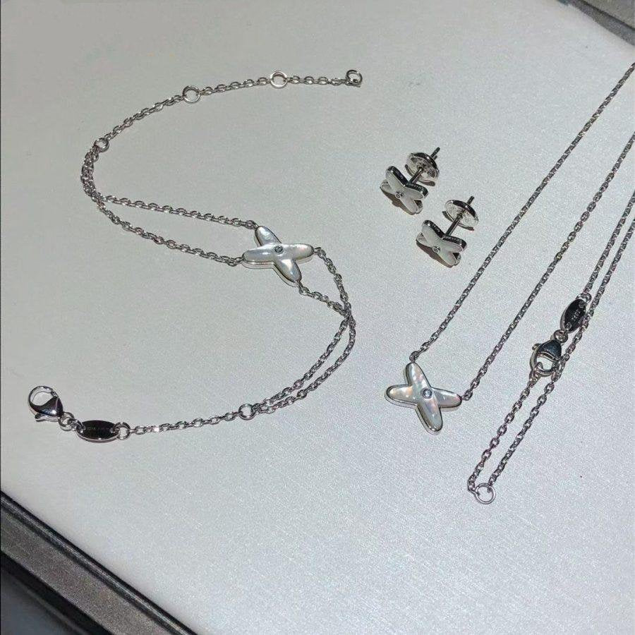 [Glow Muse]JEUX BRACELET WHITE MOP SILVER 1 DIAMOND