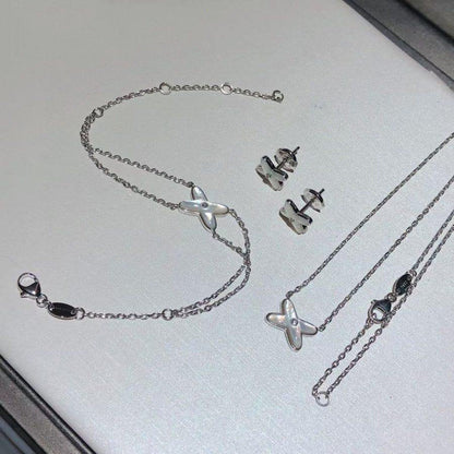 [Glow Muse]JEUX BRACELET WHITE MOP SILVER 1 DIAMOND