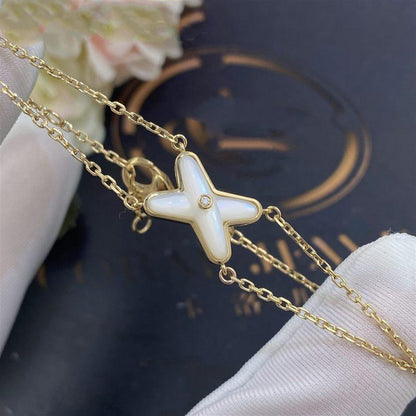 [Glow Muse]JEUX BRACELET WHITE MOP GOLD 1 DIAMOND