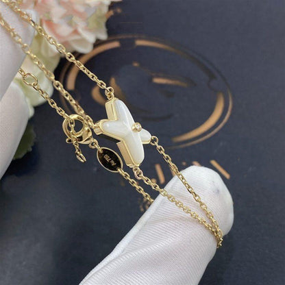 [Glow Muse]JEUX BRACELET WHITE MOP GOLD 1 DIAMOND
