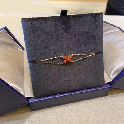 [Glow Muse]JEUX BRACELET CARNELIAN PINK GOLD 1 DIAMOND