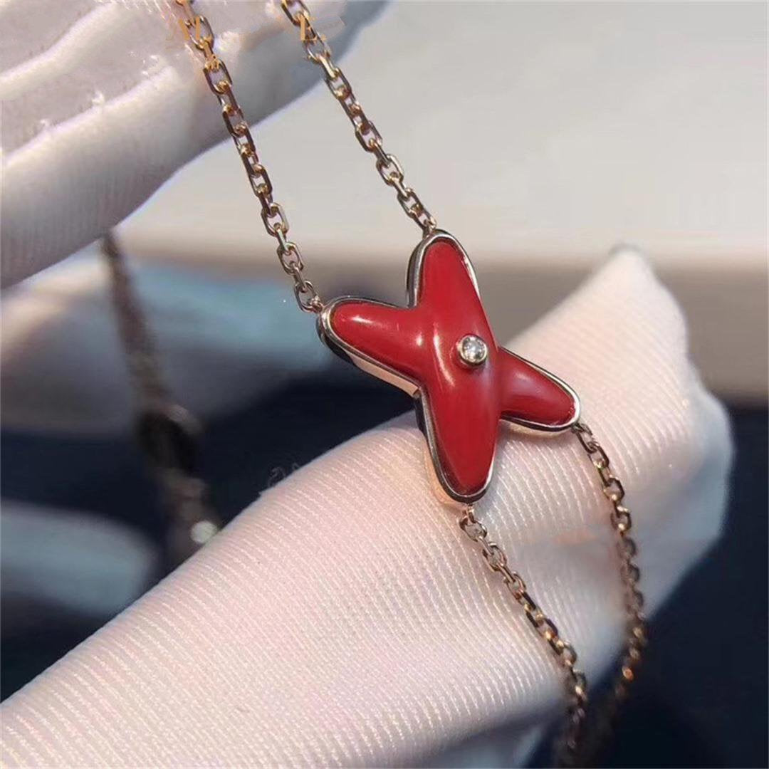 [Glow Muse]JEUX BRACELET CARNELIAN PINK GOLD 1 DIAMOND