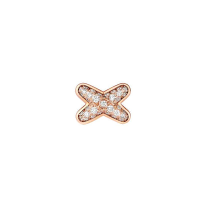 [Glow Muse]JEUX DE PINK GOLD DIAMOND EARRINGS