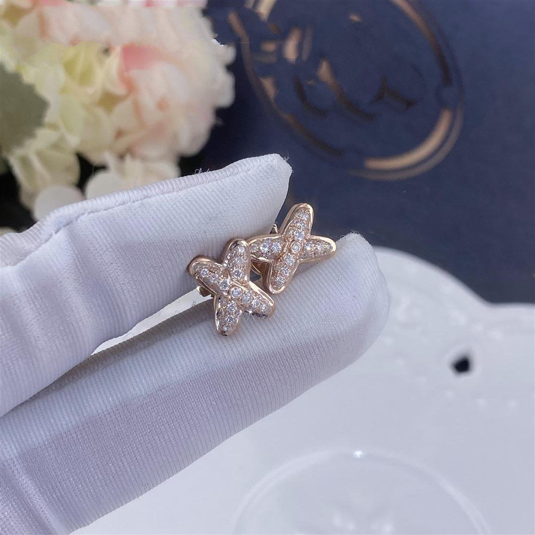 [Glow Muse]JEUX DE PINK GOLD DIAMOND EARRINGS