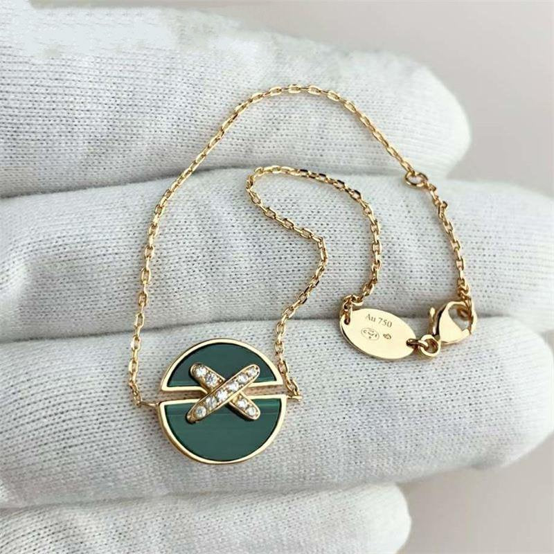 [Glow Muse]JEUX DE BRACELET MALACHITE PINK GOLD DIAMONDS