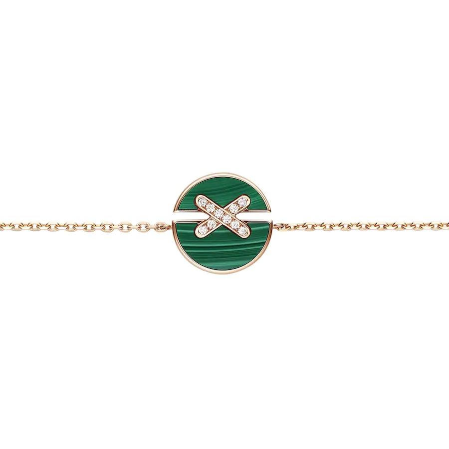 [Glow Muse]JEUX DE BRACELET MALACHITE PINK GOLD DIAMONDS