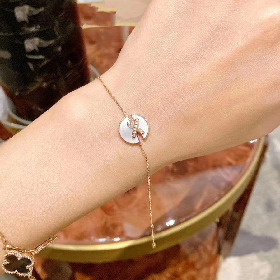 [Glow Muse]JEUX DE BRACELET MOP PINK GOLD DIAMONDS
