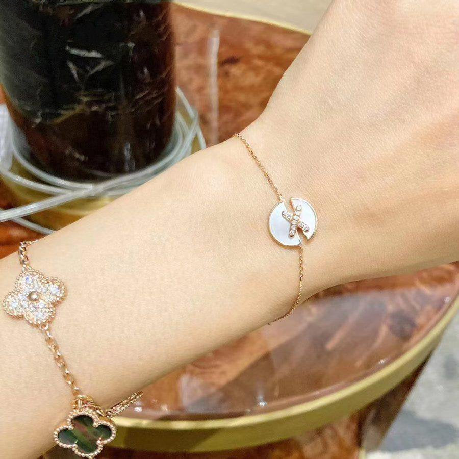 [Glow Muse]JEUX DE BRACELET MOP PINK GOLD DIAMONDS