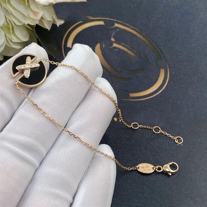 [Glow Muse]JEUX DE BRACELET ONYX PINK GOLD DIAMOND