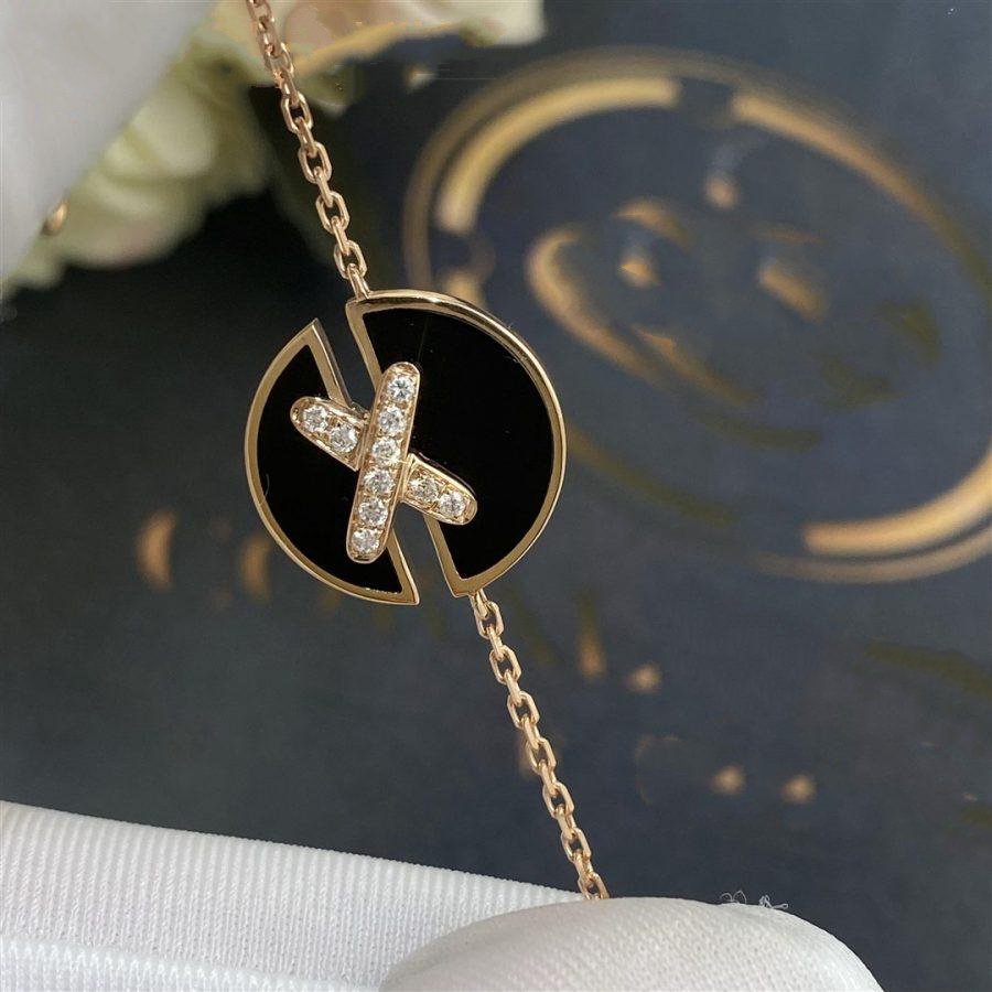 [Glow Muse]JEUX DE BRACELET ONYX PINK GOLD DIAMOND