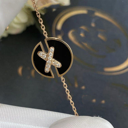 [Glow Muse]JEUX DE BRACELET ONYX PINK GOLD DIAMOND