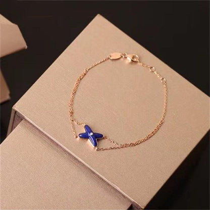 [Glow Muse]Hollow Design Four-Leaf Clover Flower Shape Ring