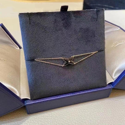 [Glow Muse]JEUX BRACELET ONYX PINK GOLD 1 DIAMOND