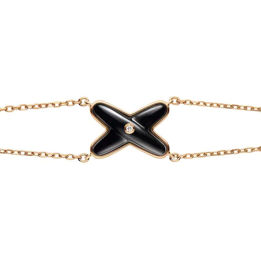 [Glow Muse]JEUX BRACELET ONYX PINK GOLD 1 DIAMOND