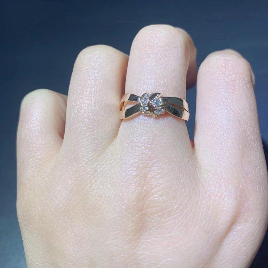 [Glow Muse]LIENS RING PINK GOLD DIAMOND
