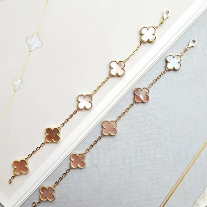 [⭐Glow Muse] CLOVER 5 MOTIFS  PINK MOP BRACELET COLLECTION