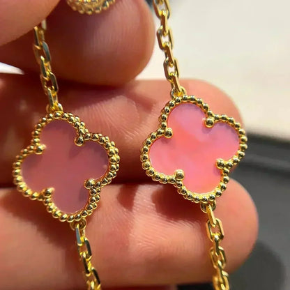 [⭐Glow Muse] CLOVER 5 MOTIFS  PINK MOP BRACELET COLLECTION