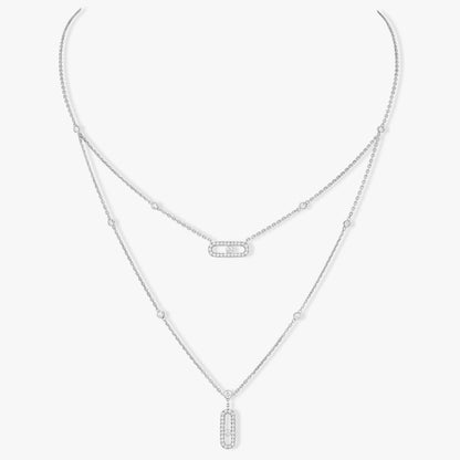 [Glow Muse]MOVE 2 ROW DIAMOND NECKLACE