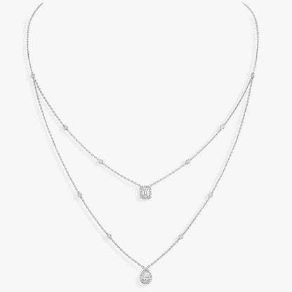 [Glow Muse]Diamond Necklace My Twin 2 Rows