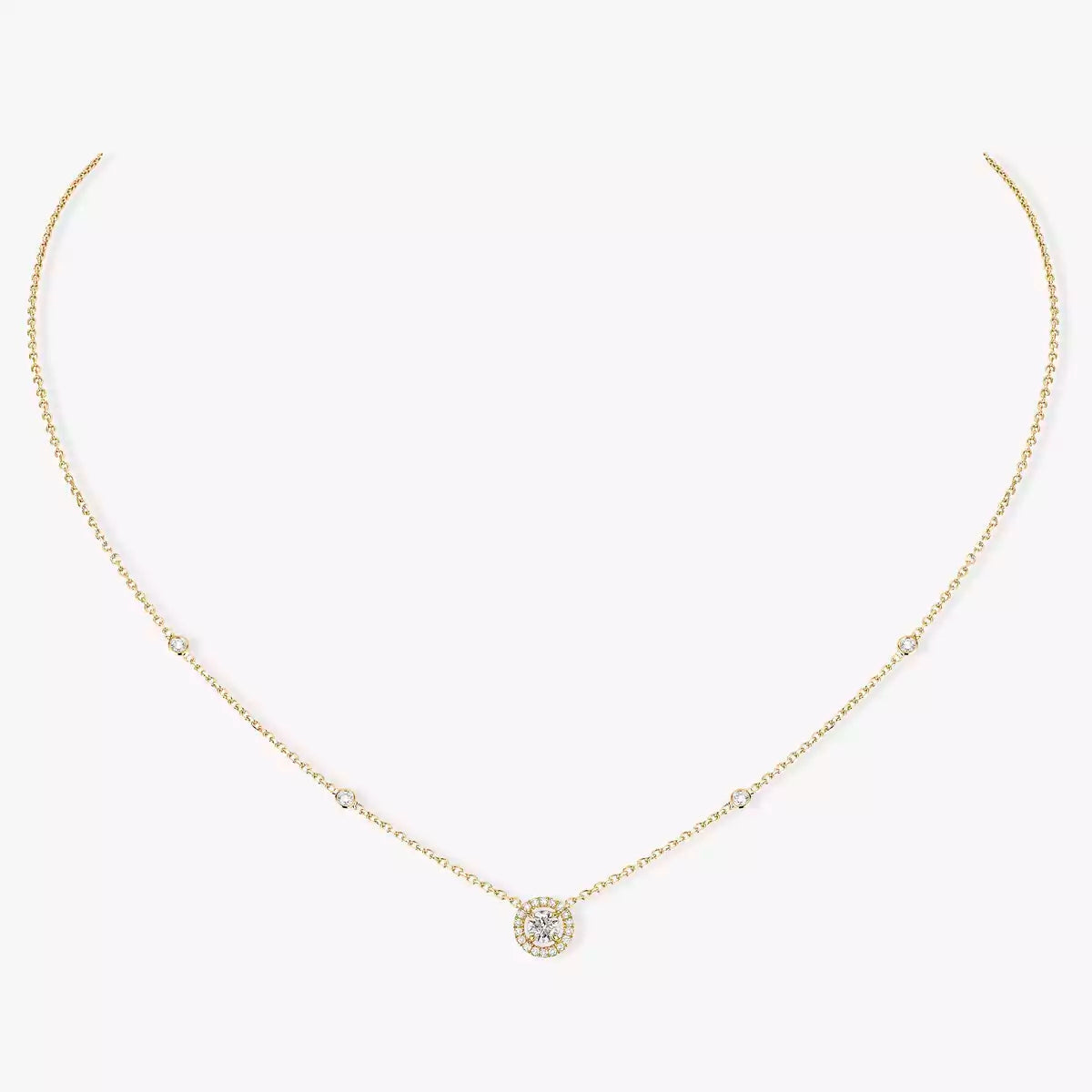 [Glow Muse]Diamond Necklace 0,20ct Brilliant Shape Joy