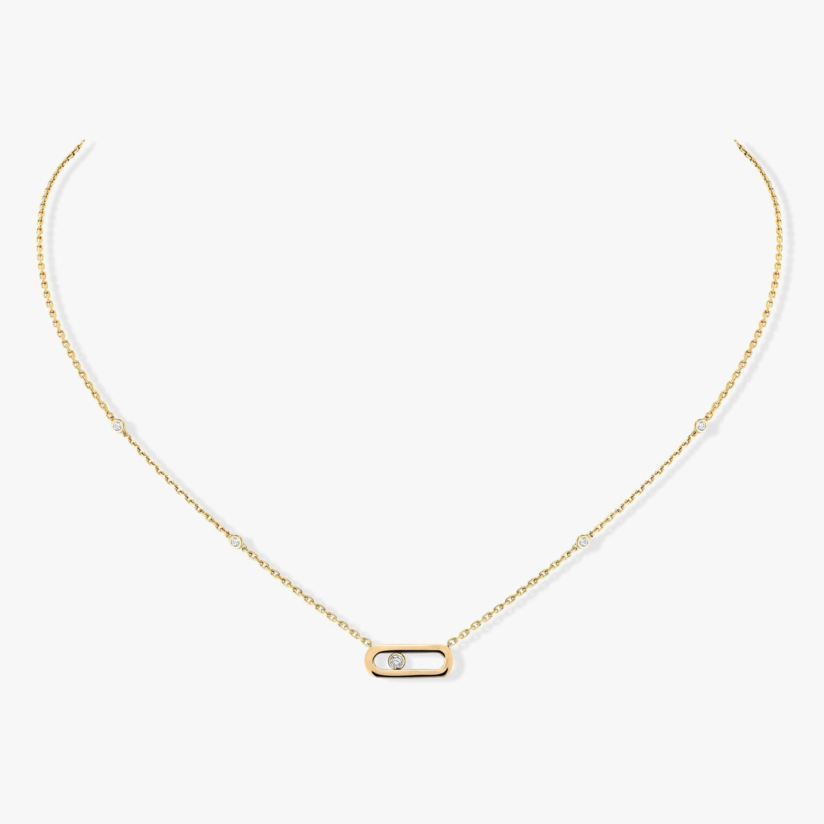 [Glow Muse]MOVE UNO DIAMOND NECKLACE