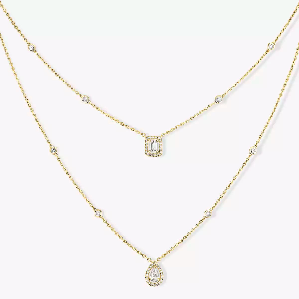 [Glow Muse]Diamond Necklace My Twin 2 Rows