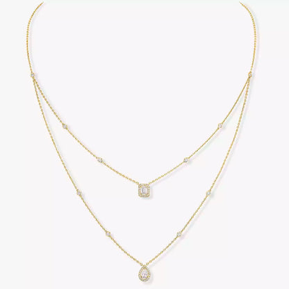 [Glow Muse]Diamond Necklace My Twin 2 Rows
