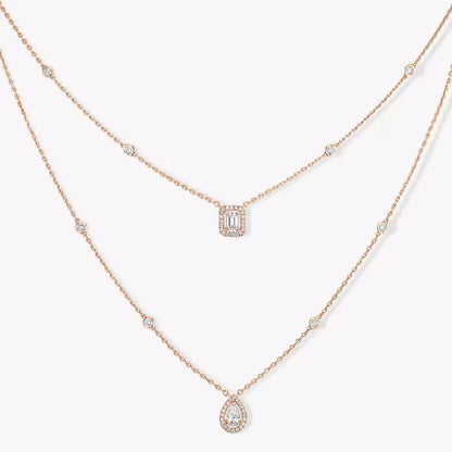 [Glow Muse]Diamond Necklace My Twin 2 Rows