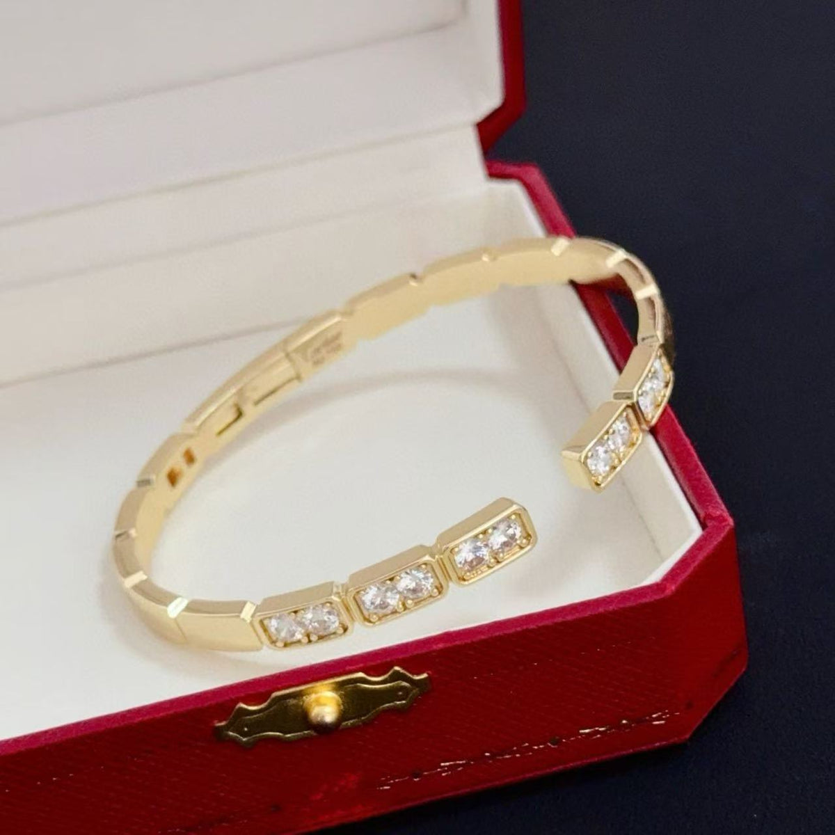 [Glow Muse jewelrys]LOVE DIAMOND OPEN  BRACELET