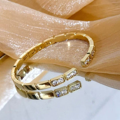 [Glow Muse jewelrys]LOVE DIAMOND OPEN  BRACELET