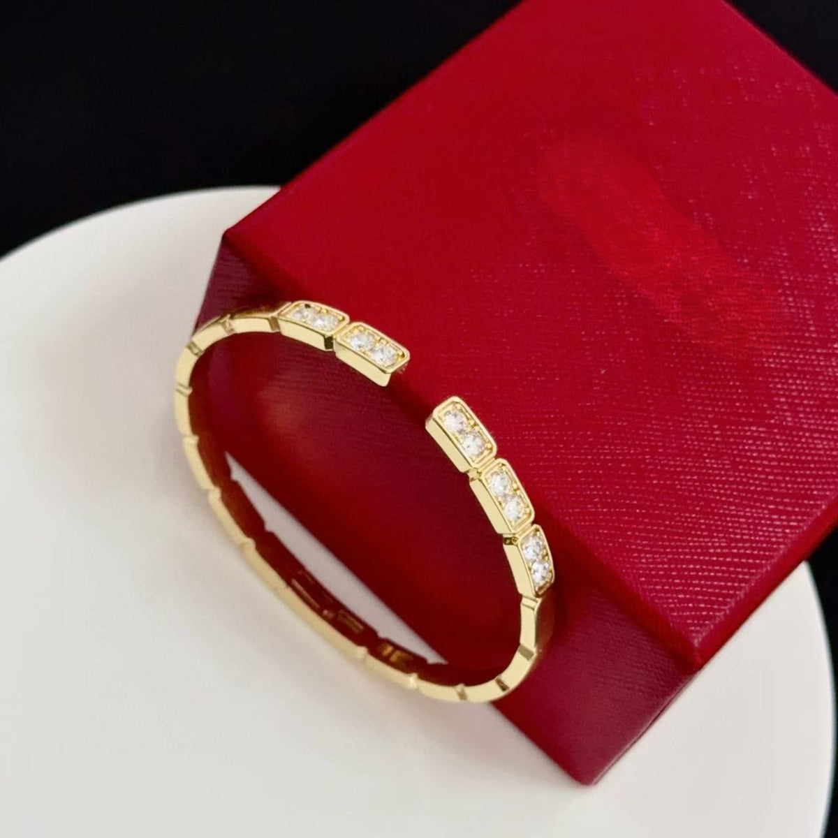 [Glow Muse jewelrys]LOVE DIAMOND OPEN  BRACELET